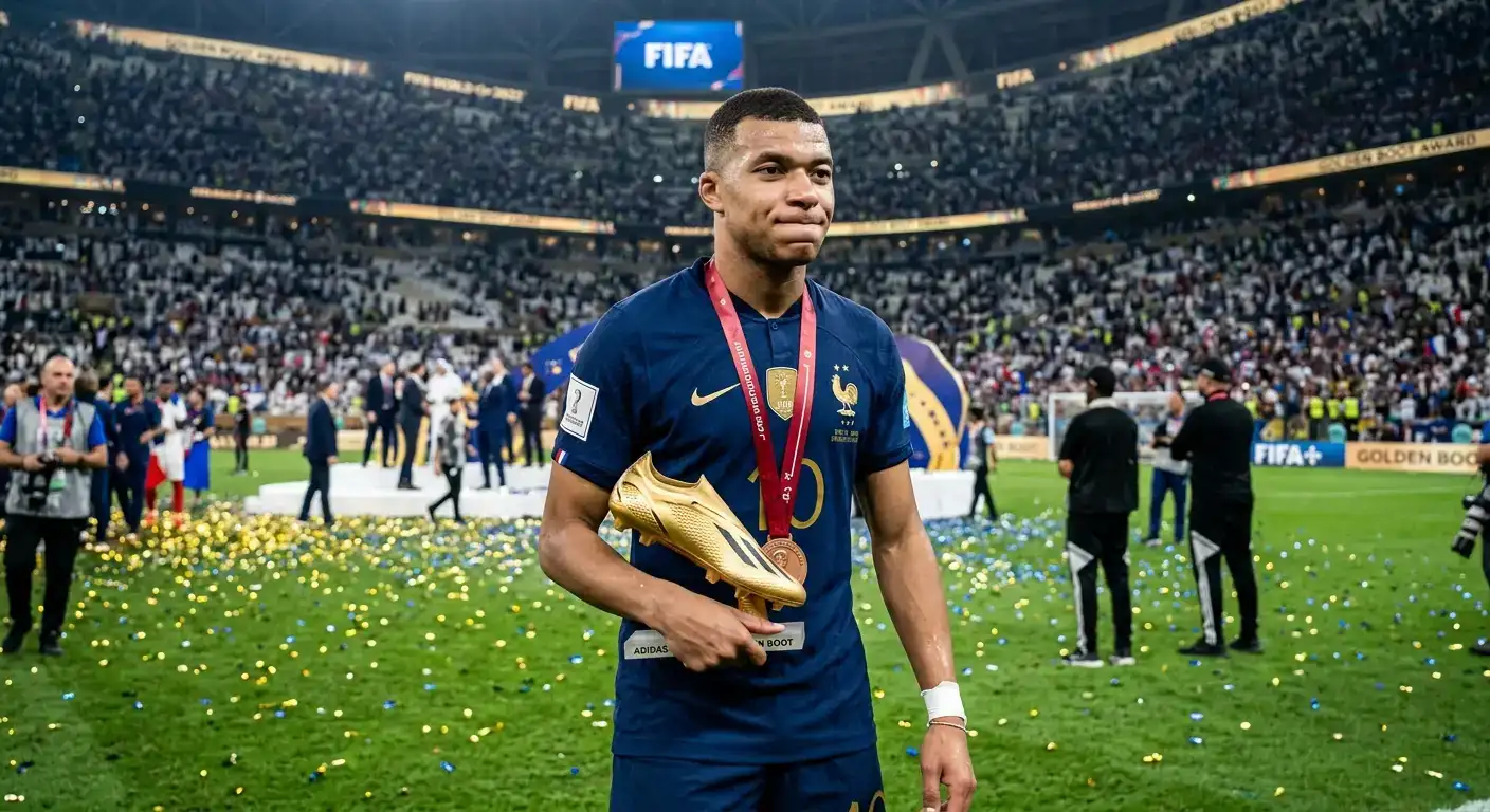 Kylian Mbappé z Francji z Złotym Butem Mundialu 2026 i brązowym medalem za 4. miejsce
